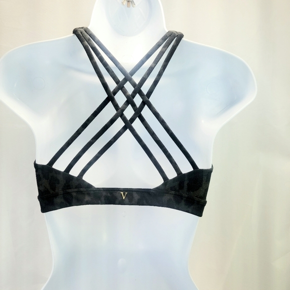 Victoria's Secret Animal Print Strappy Sports Bra Small - Picture 3 of 5